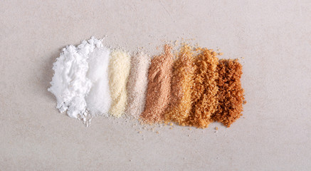 Different types of sugar