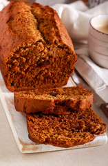 Date loaf, served with coffee