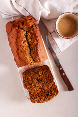 Date loaf, served with coffee
