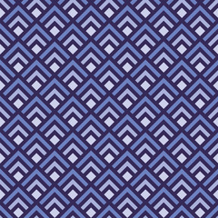 Blue seamless pattern with geometric shapes