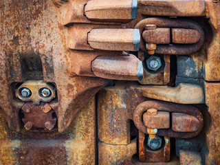 The old and vintage mechanism in black and white