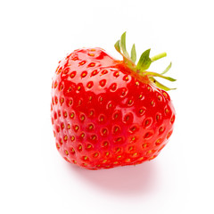 Fresh strawberries closeup on a white background. Isolated - Image