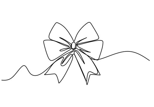 recommend clip art: single line drawing of ribbon minimalism drawing vector illustration