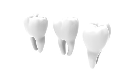 3d rendering of a tooth molar isolated in white background