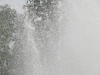 Splashing water from the fountain
