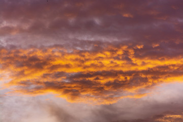 Scenic View Of Dramatic Sky During Sunset