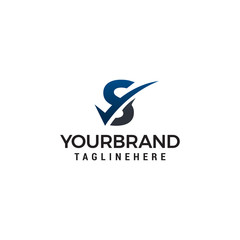 Letter S With Checklist Logo Template