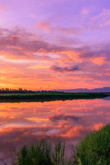 Obraz premium Scenic View Of Dramatic Sky During Sunset