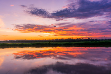 Fototapeta premium Scenic View Of Dramatic Sky During Sunset