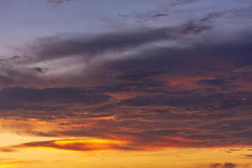 Scenic View Of Dramatic Sky During Sunset
