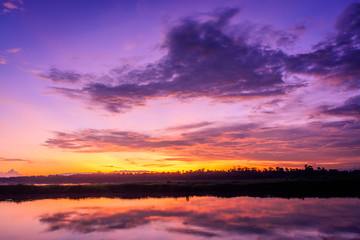 Scenic View Of Dramatic Sky During Sunset