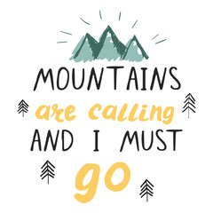 Adventure poster template with hand lettered inspirational phrase.