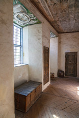 Medieval hall interior in an old castle