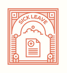 SICK LEAVE ICON CONCEPT