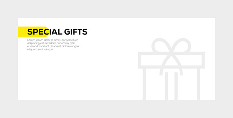 Naklejka premium SPECIAL GIFTS BANNER CONCEPT