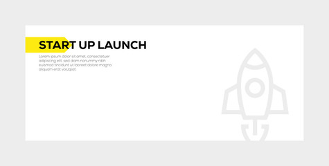 START UP LAUNCH BANNER CONCEPT