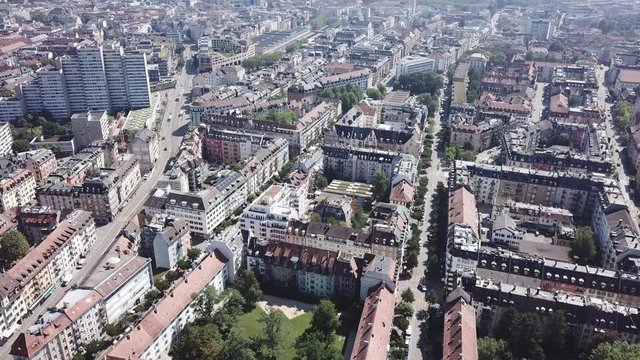 zurich viewed by drone - Switzerland