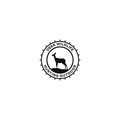 HUnting deer logo  - outdoor design