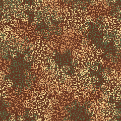 A seamless vector organic autumn pattern in rust colors. Surface print design.