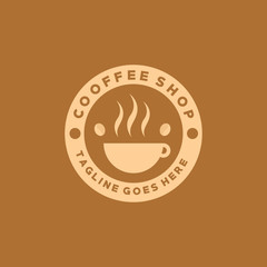 Vintage Coffee Logo Vector Design Template. Modern Emblem Icon. Coffee Shop Badge Symbol. Logo For Company And Business.