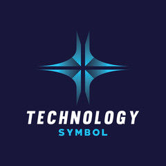 Obraz premium Technology Logo Vector Design Template. App Icon. Geometric Media Symbol. Logo For Company And Business.