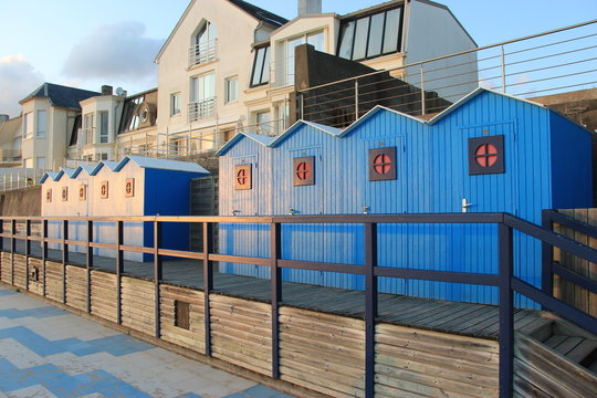Cabines de plage bleues, Saint-Gilles-Croix-de-Vie