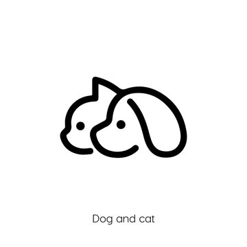 dog and cat icon vector symbol