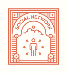 SOCIAL NETWORK ICON CONCEPT