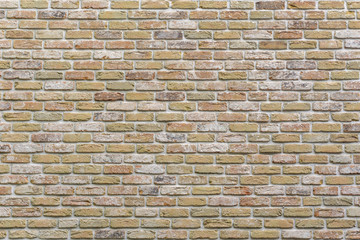 Vintage style yellow brick wall. Brick background