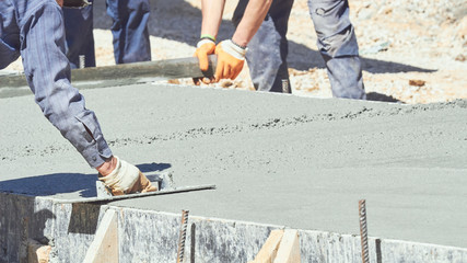 Heavy work for a construction worker on the site.