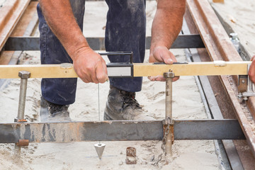 Heavy work for a construction worker on the site.