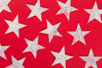 Christmas Background with Shining Stars.