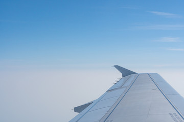 Obraz premium view on earth from the window of the airplane