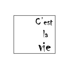 C'est la vie -  Typography graphic design for t-shirt graphics, banner, fashion prints, slogan tees, stickers, cards, posters and other creative uses