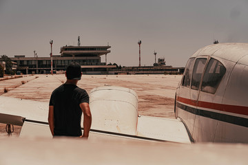 Fototapeta na wymiar abandoned airport