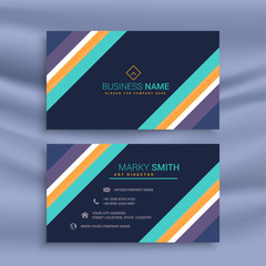 Fototapeta premium stylish dark business card design with diagonal lines
