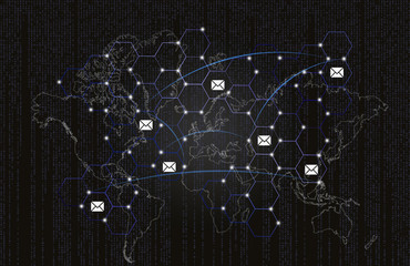 internet security and data protection concept, blockchain and cybersecurity