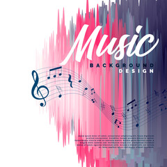 musical event background with music notes and abstract lines