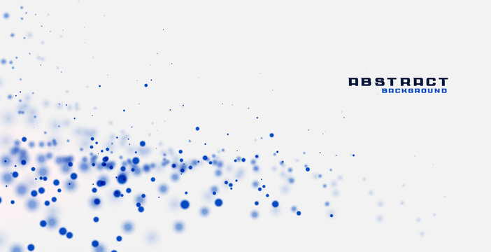 white background with blue particles dots background