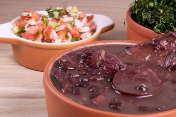Brazilian feijoada kit with side dishes