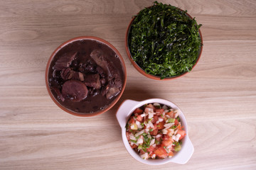 Brazilian feijoada kit with side dishes