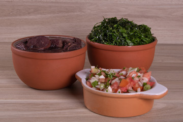 Brazilian feijoada kit with side dishes