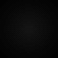 Black metal texture steel background. Perforated sheet metal. Vector illustration.