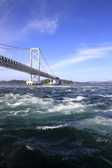 大鳴門橋と鳴門の渦潮 (徳島)