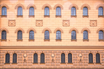 windows and details on an exterior of the building