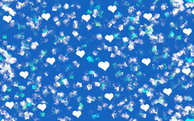 modern hearts ans squares seamless pattern