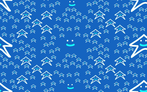 kids stars wallpaper seamless blue
