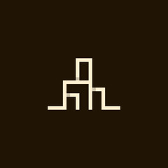 Building City Line Simple Icon Logo Element Design Template Vector