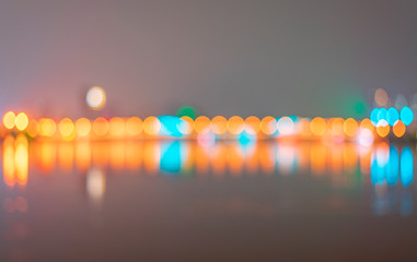Light spots after the river's deflated at night