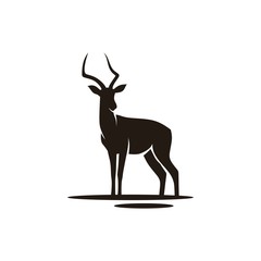 deer logo - vector illustration on a light background